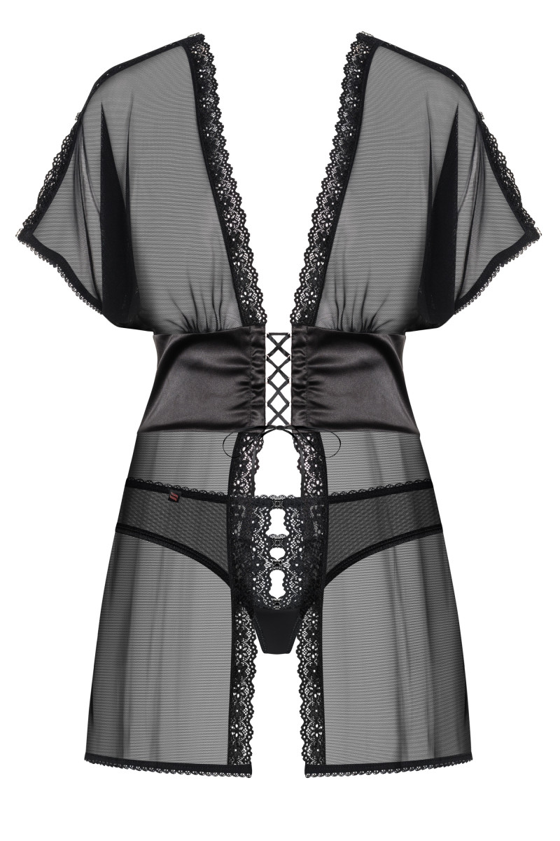 Réglable noirs 868-Bab-1 nuisette chemise de nuit