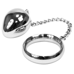 Cock Ring 50 mm + chaîne de boule en métal