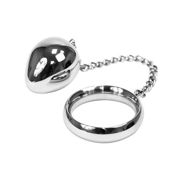 Cock Ring 50 mm + chaîne de boule en métal