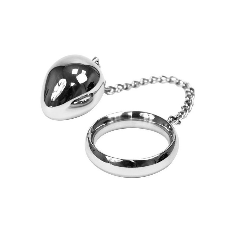 Cock Ring 50 mm + chaîne de boule en métal