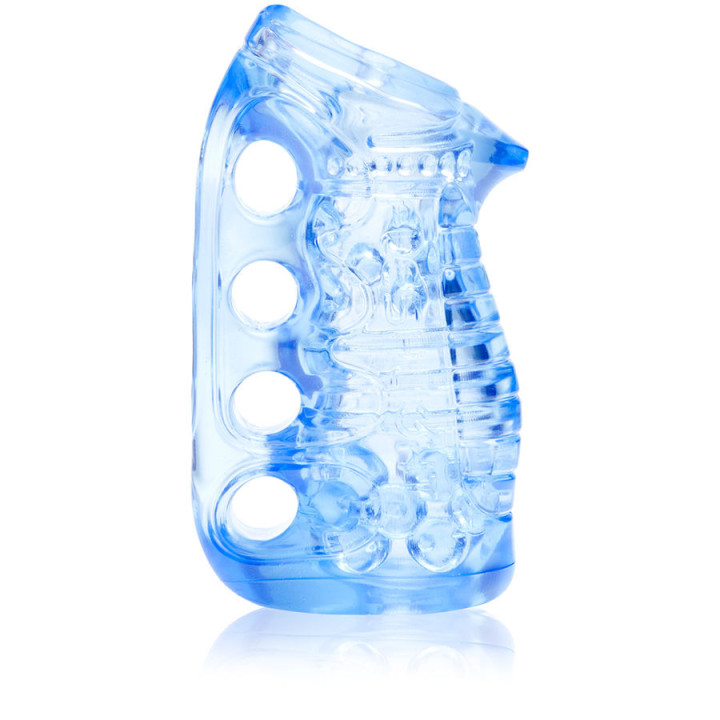 Masturbador Azul Hielo con Estuche Secado Fleshskins