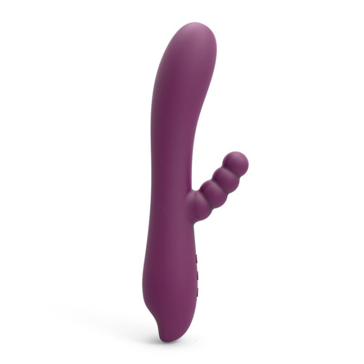 Loren Vibrador Efecto Calor Silicona USB Púrpura