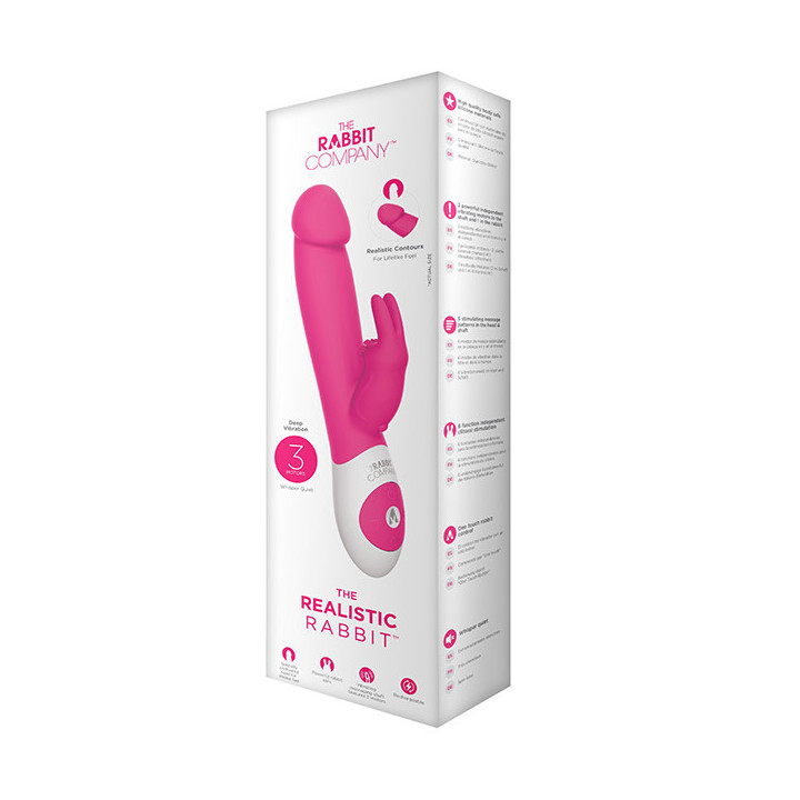 Realistic Rabbit Vibrador Rosa