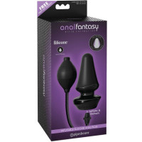 Anal Fantasy Plug Inflable de Silicona Negro