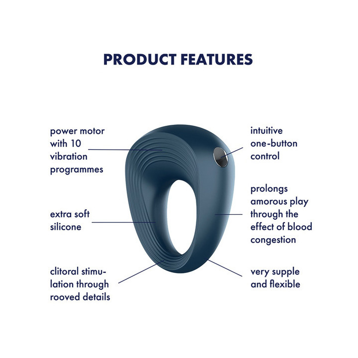 Satisfyer Anillo Vibrador Azul