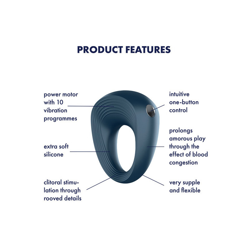 Satisfyer Anillo Vibrador Azul