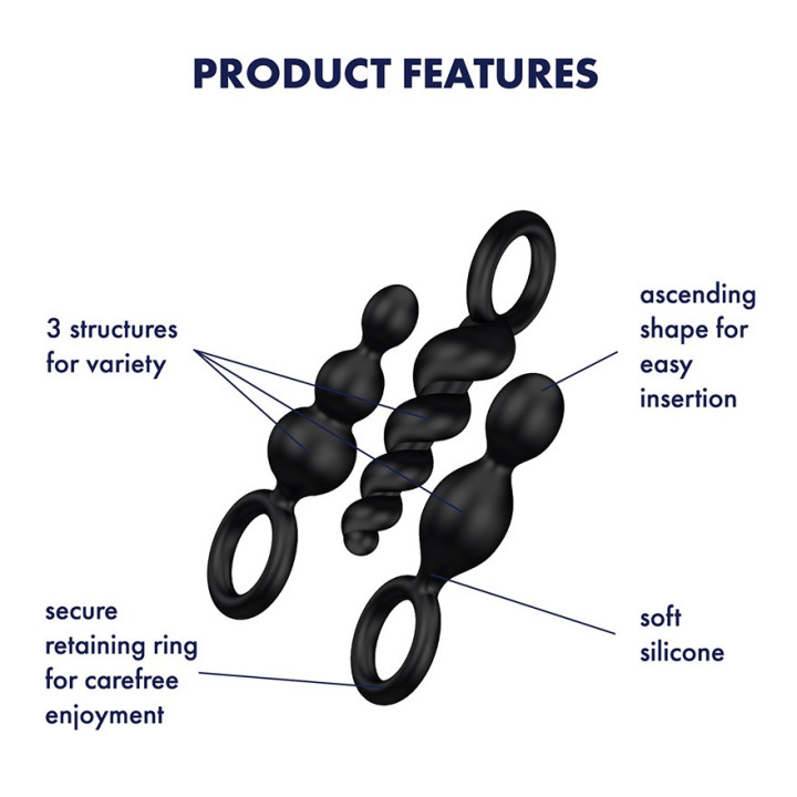 Kit Satisfyer Plugs Anaux Noir