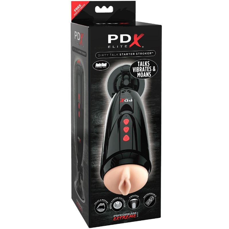 PDX Masturbateur Vagin avec Vibration et Voix