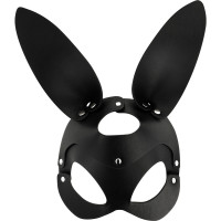 Masque en Cuir Végan avec Oreilles de Lapin
