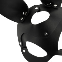 Masque en Cuir Végan avec Oreilles de Lapin