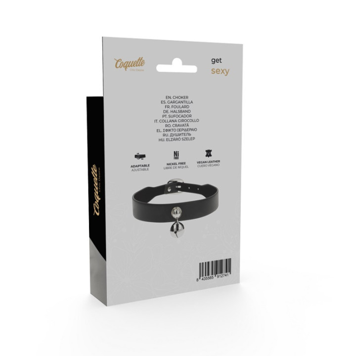 Collar Cuero Vegano Cascabel