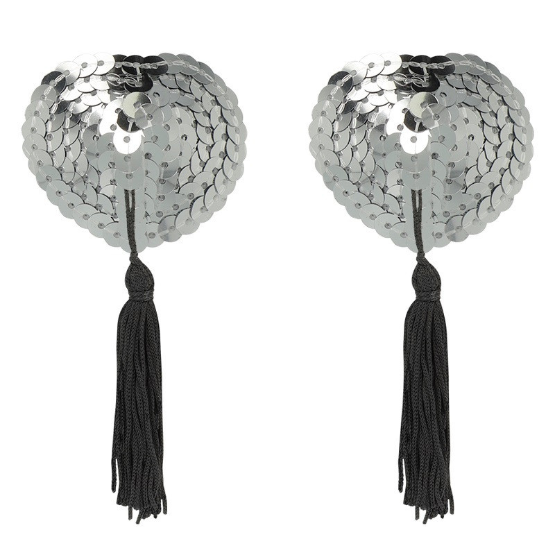 Chic Desire Cache-Tétons Paillettes Argentées