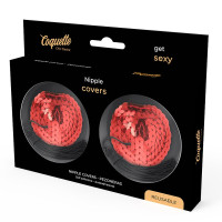 Chic Desire Cache-Tétons Rouge à Paillettes