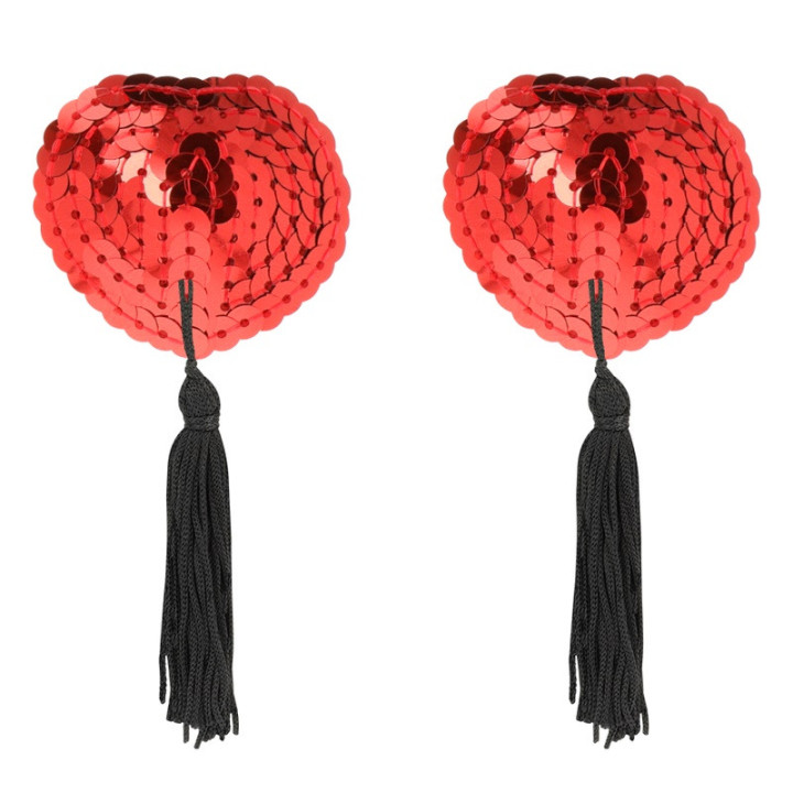 Chic Desire Cache-Tétons Rouge à Paillettes