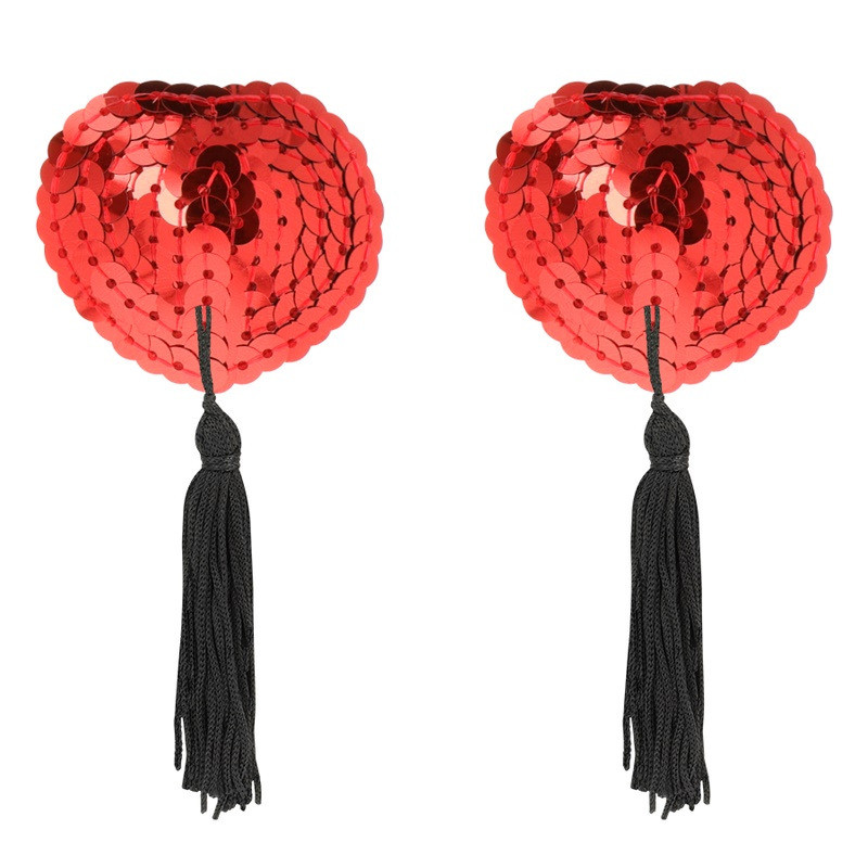Chic Desire Cache-Tétons Rouge à Paillettes