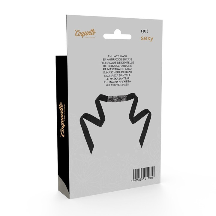 Masque en Dentelle Florale Noire