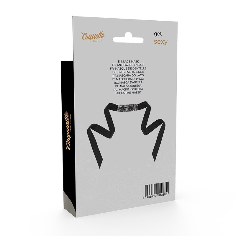 Masque en Dentelle Florale Noire