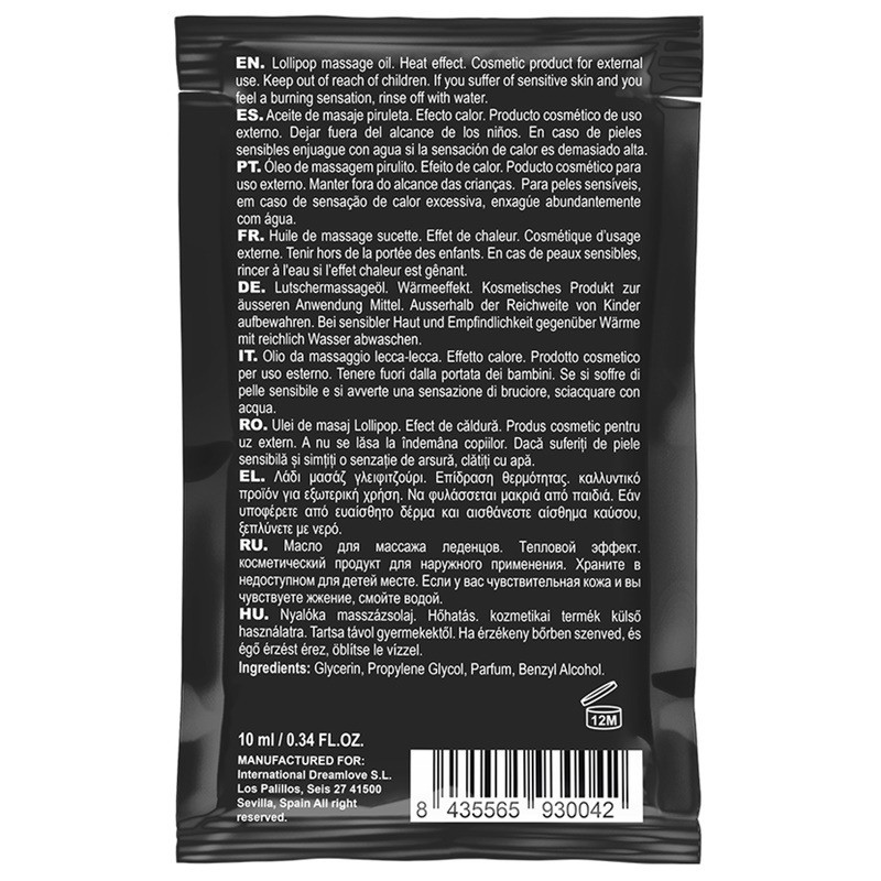 Kissable Huile Massage Sucette 10 ml