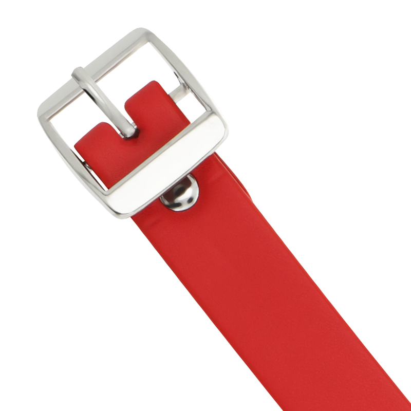 Collier en cuir végétalien Bague rouge