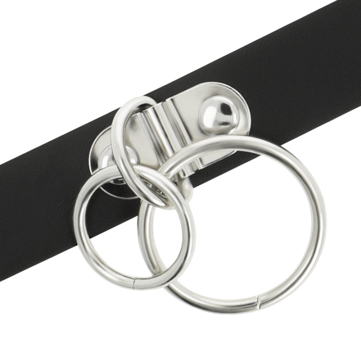 Choker Cuir Vegan Double Anneau