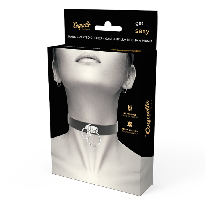 Choker Cuir Vegan Double Anneau