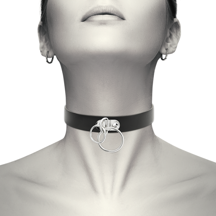 Choker Cuir Vegan Double Anneau