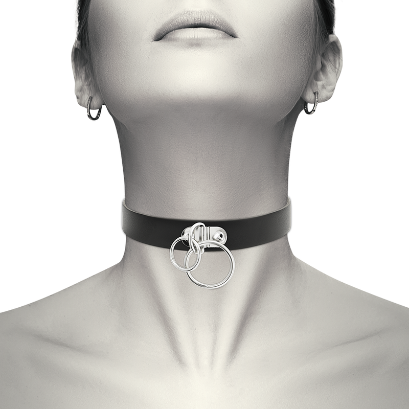 Choker Cuir Vegan Double Anneau