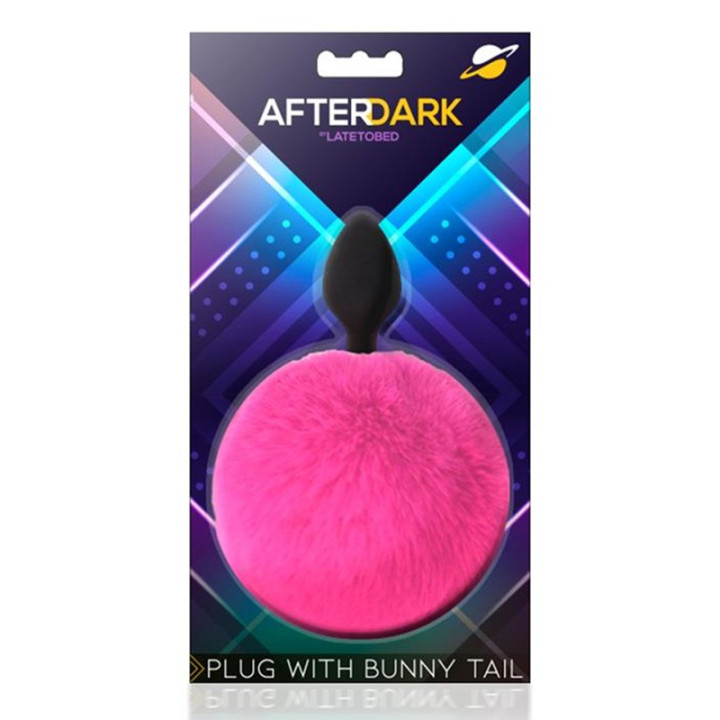Plug Noir avec Pompon Rose S