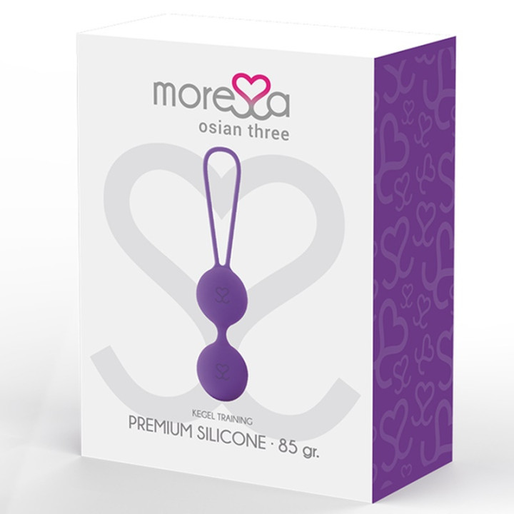 Silicone de boule Amoressa Osian trois Premium violet