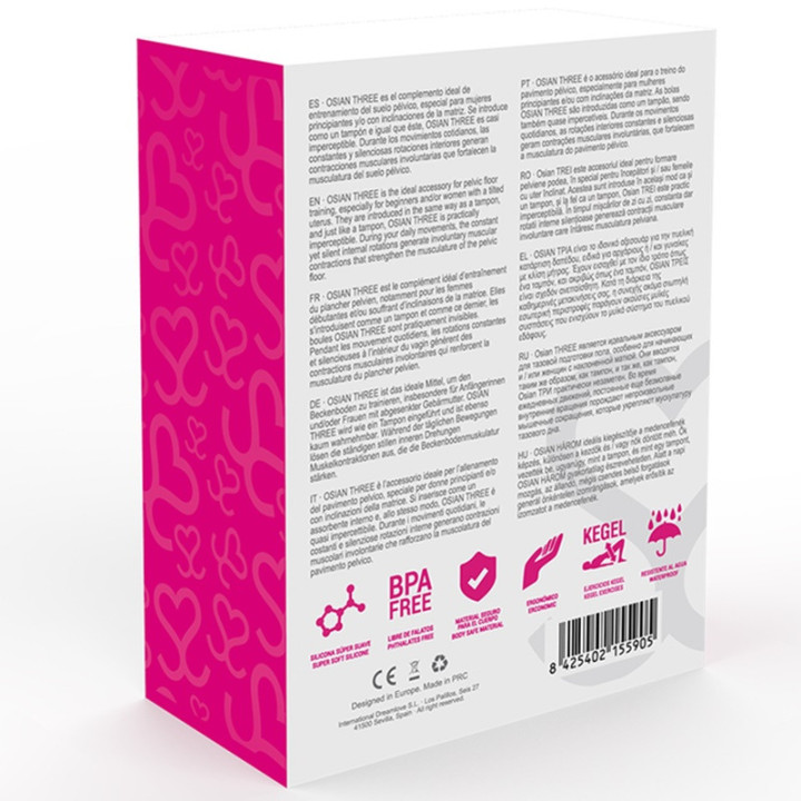Silicone Osian trois Premium rose boules