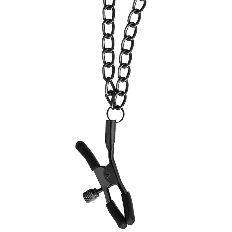 Pinzas Pezones con Cadena Premium Negro