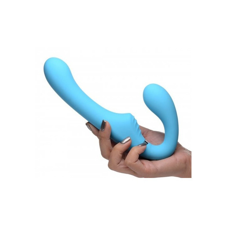 Arnés Doble Silicona USB con Mando Azul