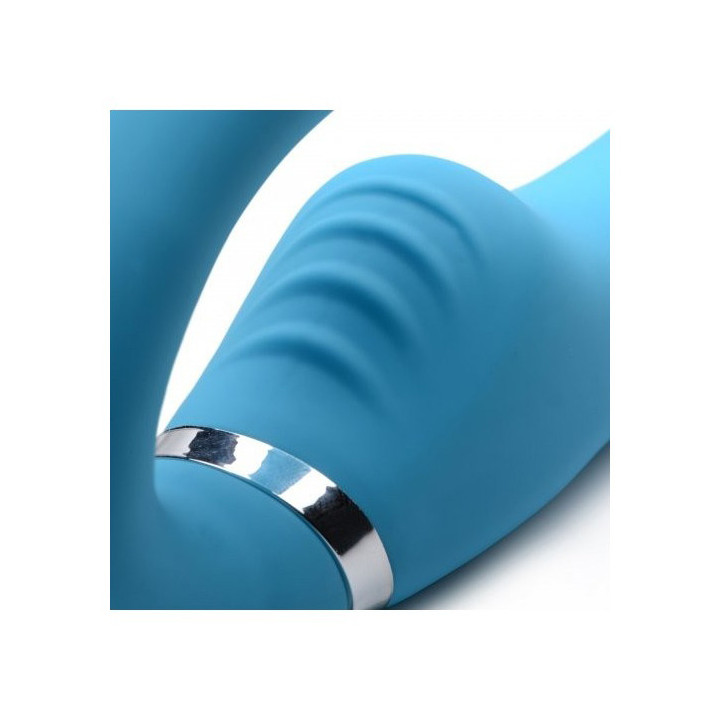 Arnés Doble Silicona USB con Mando Azul