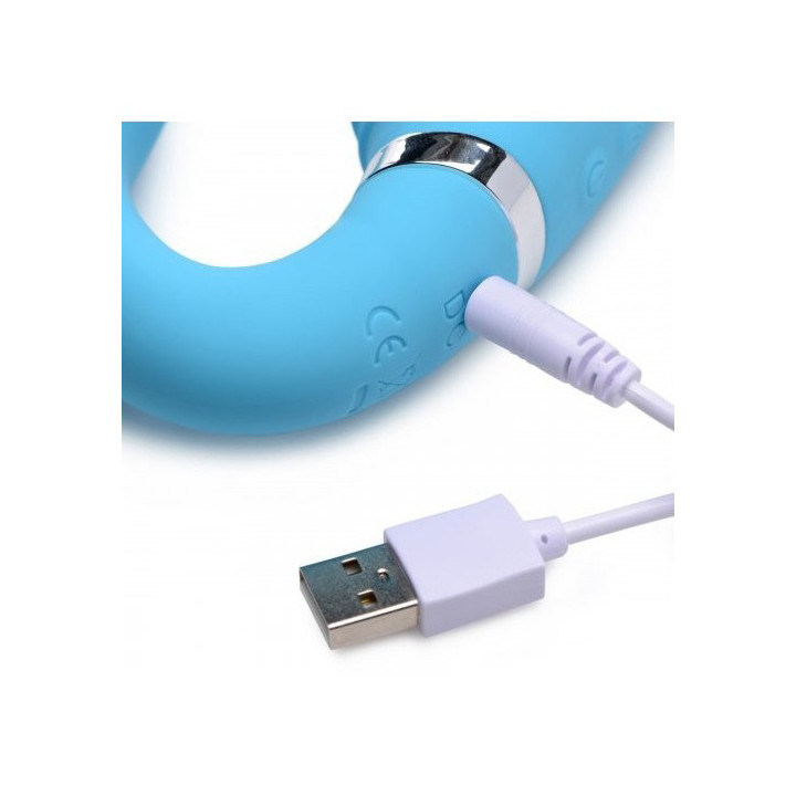 Arnés Doble Silicona USB con Mando Azul