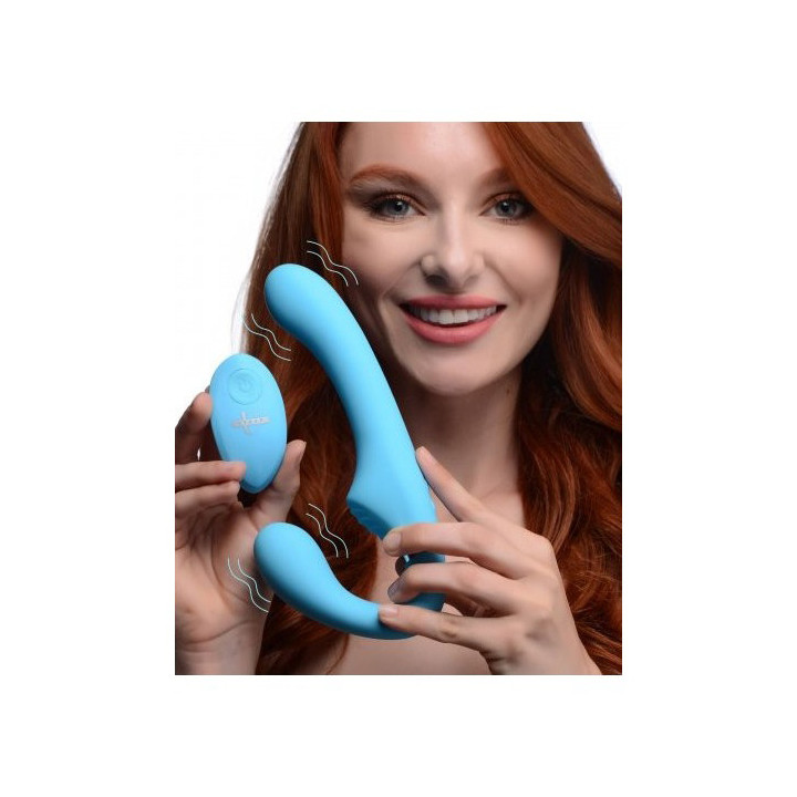 Arnés Doble Silicona USB con Mando Azul