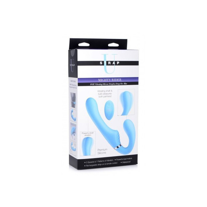 Arnés Doble Silicona USB con Mando Azul