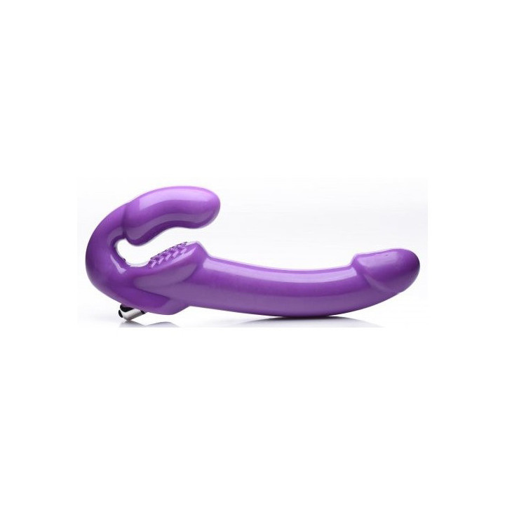 Harnais Double Vibration Revolver Thick Lilas