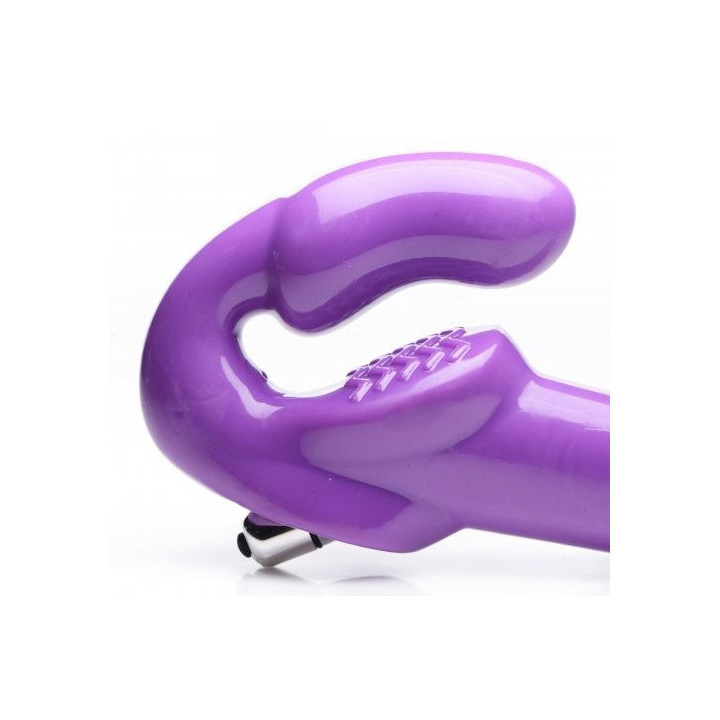 Harnais Double Vibration Revolver Thick Lilas