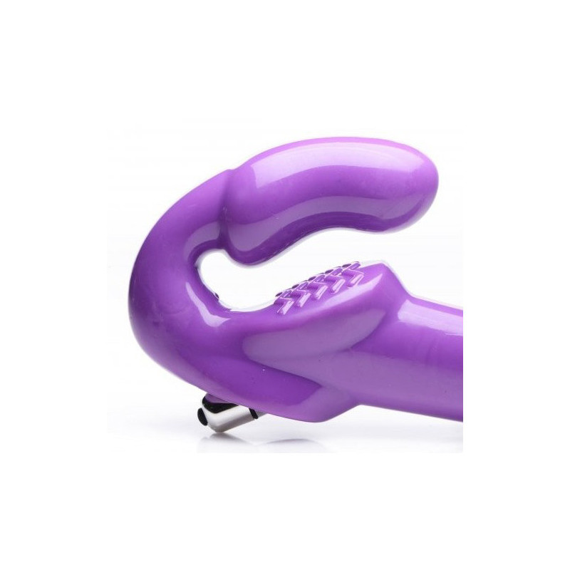 Harnais Double Vibration Revolver Thick Lilas
