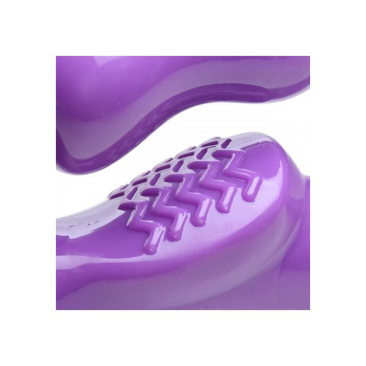 Harnais Double Vibration Revolver Thick Lilas