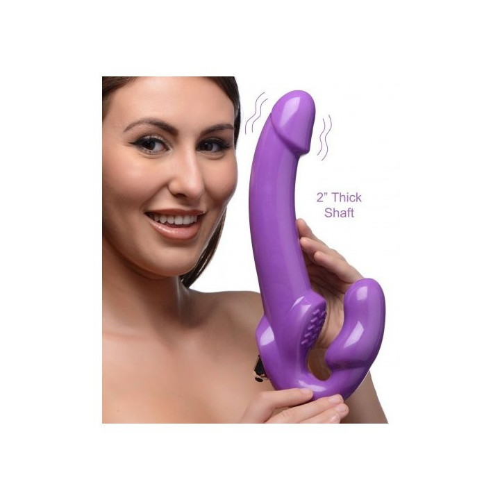 Harnais Double Vibration Revolver Thick Lilas