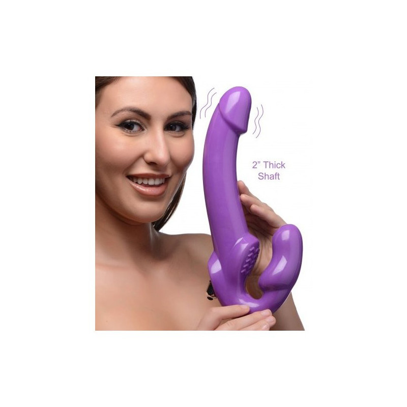 Harnais Double Vibration Revolver Thick Lilas