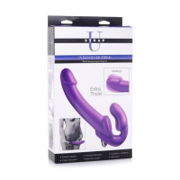 Harnais Double Vibration Revolver Thick Lilas