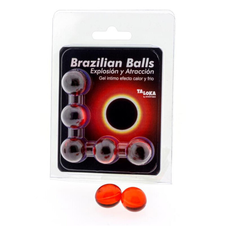 5 Brazilian Balls Gel Excitant à Effet Chaud et Froid