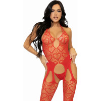 Leg Avenue Bodystocking Type de Porte-jarretelles Rouge