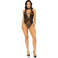 Leg Avenue Body en Résille et Dentelle Noir
