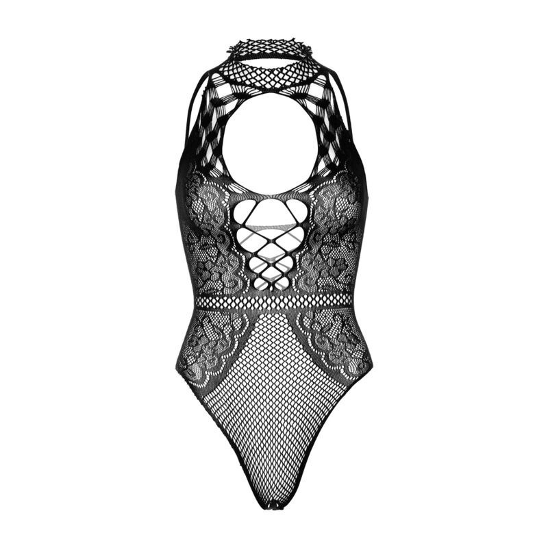 Leg Avenue Body en Résille et Dentelle Noir