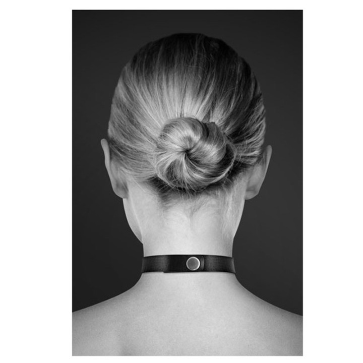 Collier Double Cercle Noir