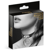 Collier Double Cercle Noir