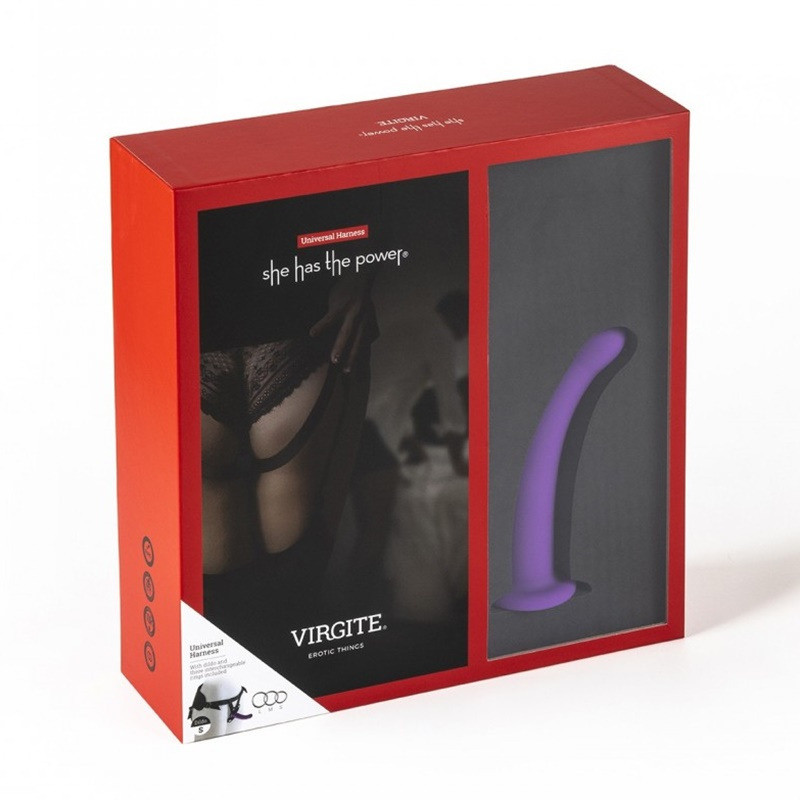 Harnais avec Gode Violet Taille S